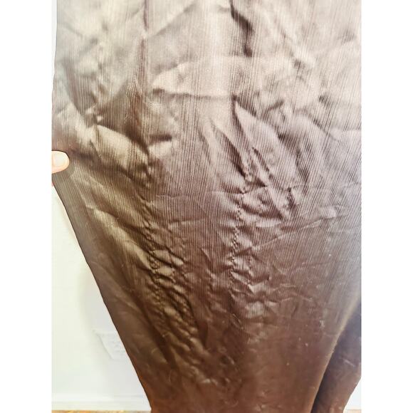 SACHIN & BABI Brown Sleeveless Tie Neck Banded Waist Kayla A-Line Gown Size 0 - Picture 7 of 14